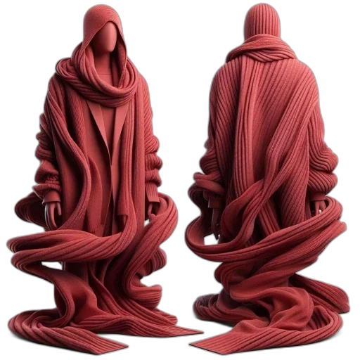 dress, jacket, mask, creature transparent PNG cut-out