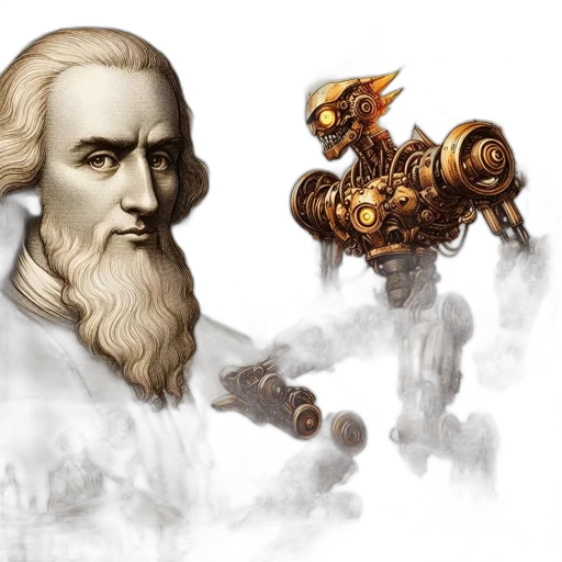 robot, concept art, fantasy art, photorealistic transparent PNG cut-out