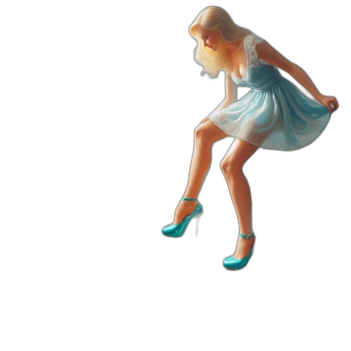 shoes, dress, 3d render, concept art transparent PNG cut-out