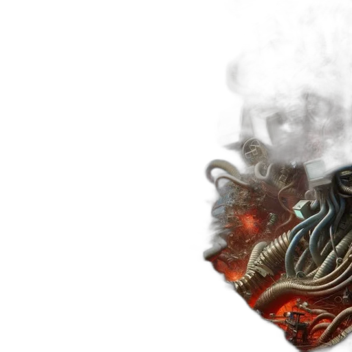 dragon, hair, creature, mask transparent PNG cut-out
