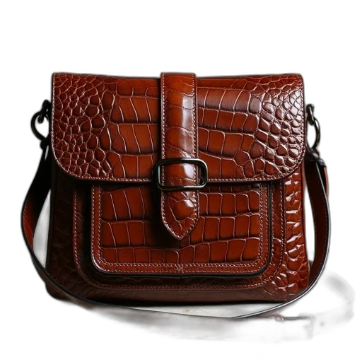 crocodile, cross, body, bag transparent PNG cut-out