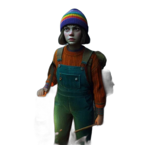 hat, creature, jacket, face transparent PNG cut-out