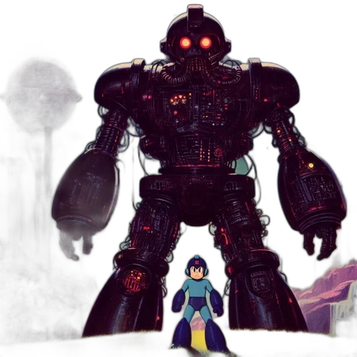 robot, weapon, concept art, comic book art transparent PNG cut-out