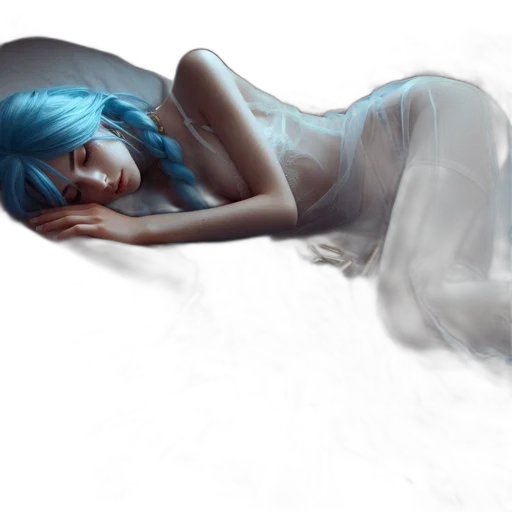 dress, mask, creature, hair transparent PNG cut-out