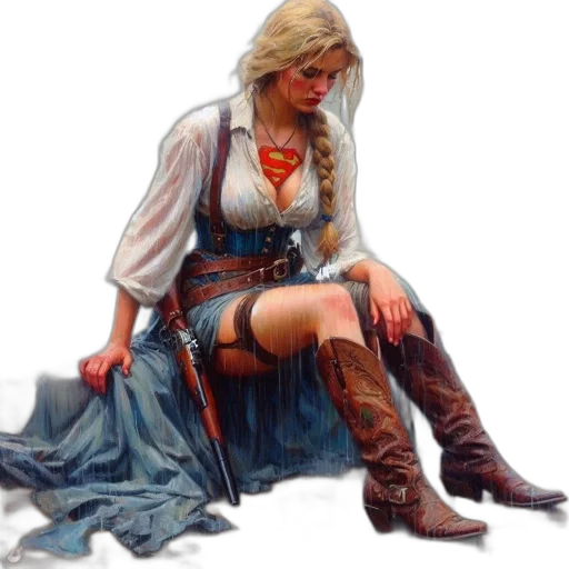dress, weapon, jewelry, staff transparent PNG cut-out