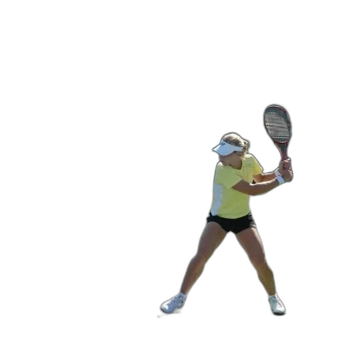 3d render, female, tennis, player transparent PNG cut-out