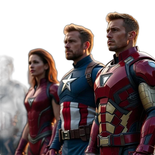comic book art, concept art, 3d render, cast transparent PNG cut-out