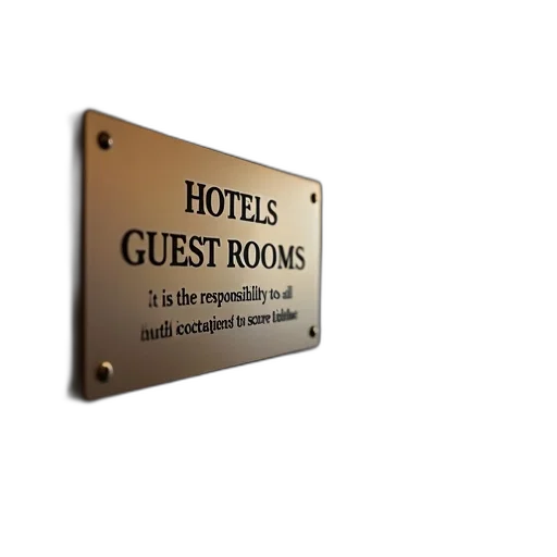 3d render, logo, hotel, sign transparent PNG cut-out