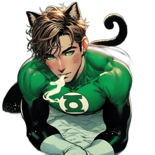animal, comic book art, concept art, green transparent PNG cut-out