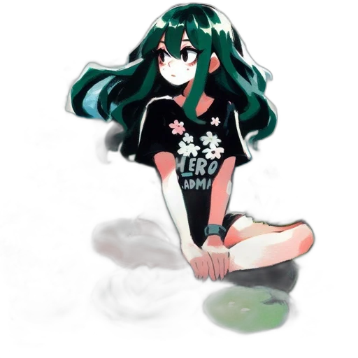 dress, creature, staff, flower transparent PNG cut-out