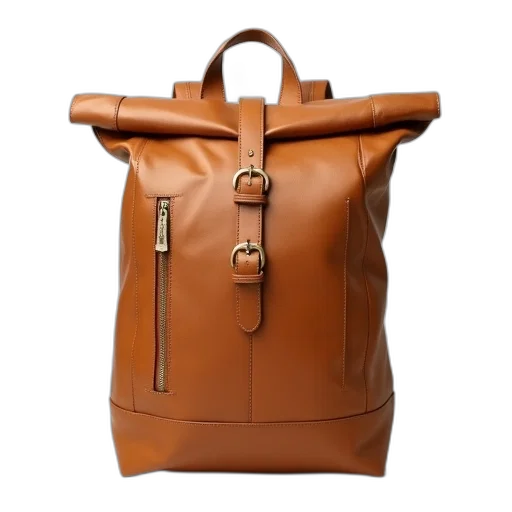 3d render, earth tones, tan, backpack transparent PNG cut-out