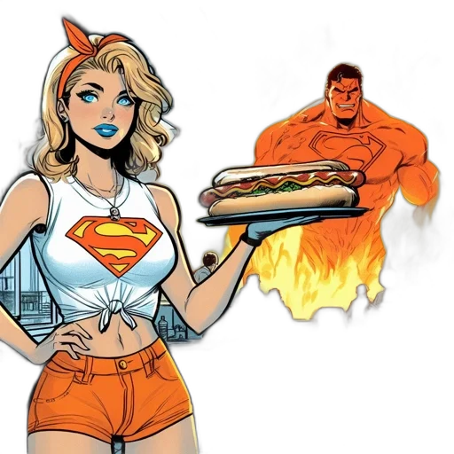 food, comic book art, concept art, fire transparent PNG cut-out