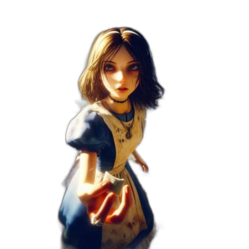 dress, jewelry, face, staff transparent PNG cut-out