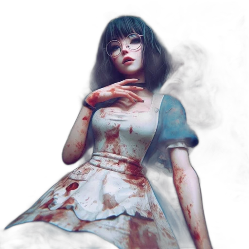 dress, face, concept art, fantasy art transparent PNG cut-out