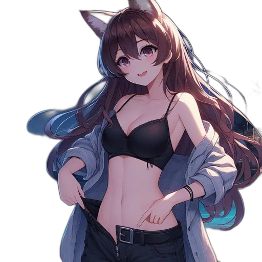 jacket, dress, staff, weapon transparent PNG cut-out