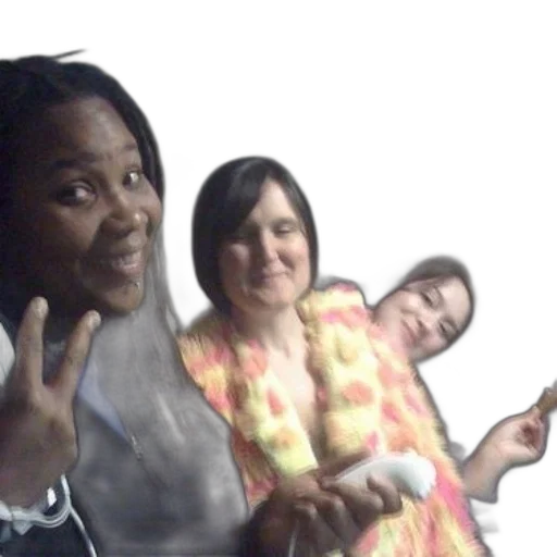 staff, three, women, pose transparent PNG cut-out