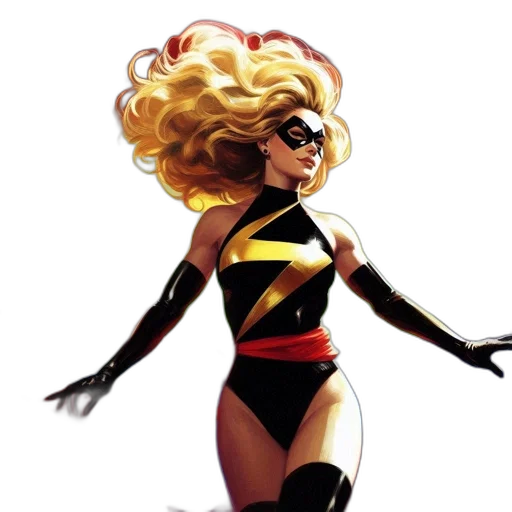 comic book art, concept art, cartoon, female transparent PNG cut-out