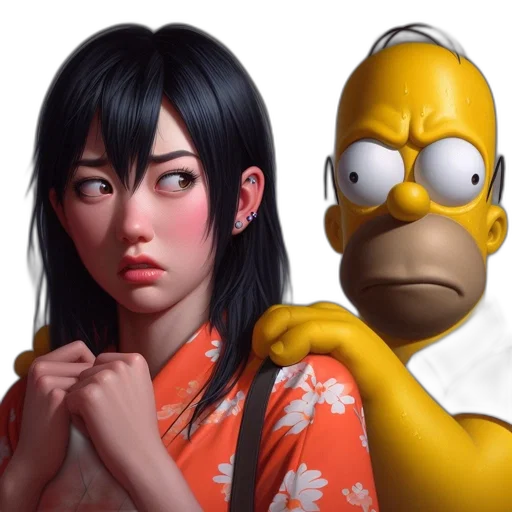 photorealistic, concept art, 3d render, anime transparent PNG cut-out
