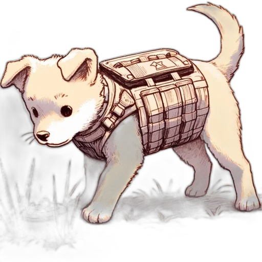 jacket, animal, watercolor, concept art transparent PNG cut-out