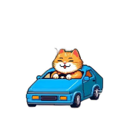 car, animal, creature, pixel art transparent PNG cut-out