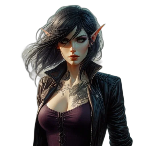 face, jacket, fantasy art, concept art transparent PNG cut-out