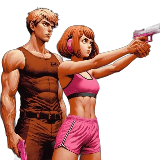 weapon, comic book art, concept art, cyberpunk transparent PNG cut-out