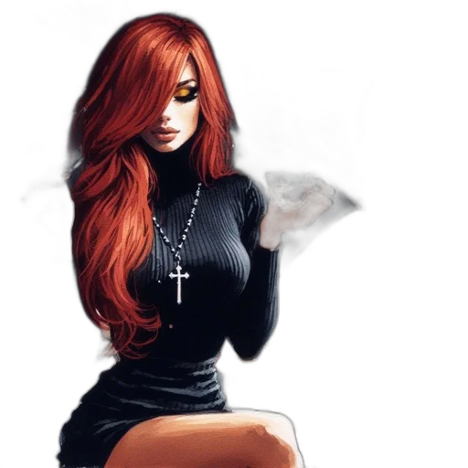 dress, fantasy art, comic book art, concept art transparent PNG cut-out