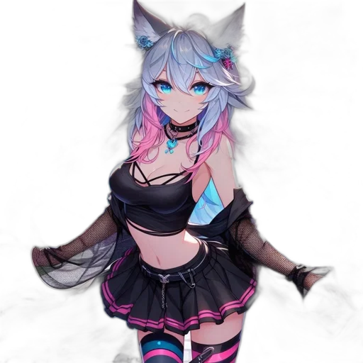 creature, mask, dress, staff transparent PNG cut-out