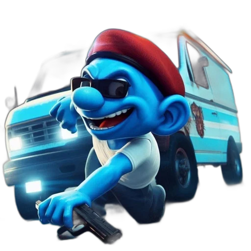 car, staff, concept art, 3d render transparent PNG cut-out