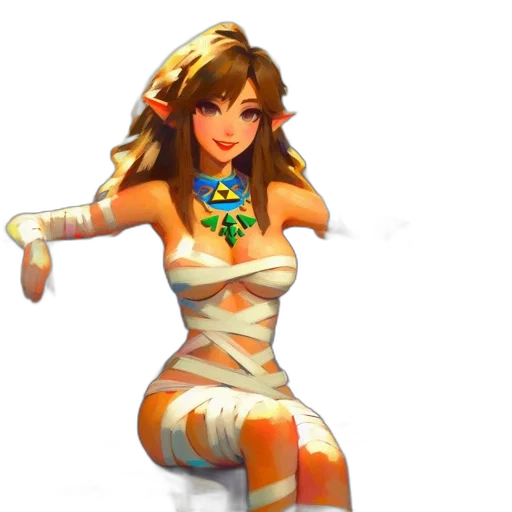 dress, staff, jewelry, concept art transparent PNG cut-out