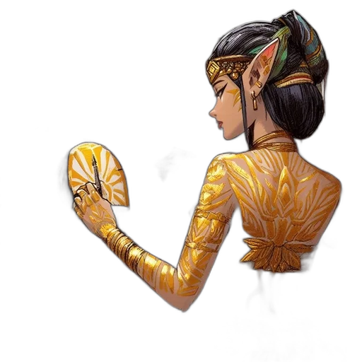 jewelry, mask, crown, staff transparent PNG cut-out