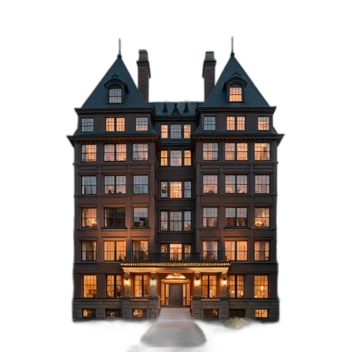 building, 3d render, concept art, photorealistic transparent PNG cut-out