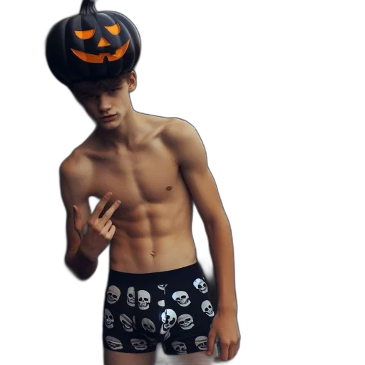 young, man, wears, shorts transparent PNG cut-out