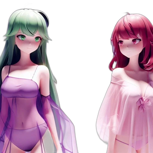dress, 3d render, concept art, anime transparent PNG cut-out