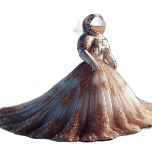 dress, robot, jewelry, crown transparent PNG cut-out