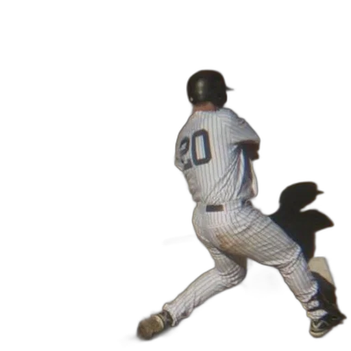 3d render, baseball, player, striped transparent PNG cut-out