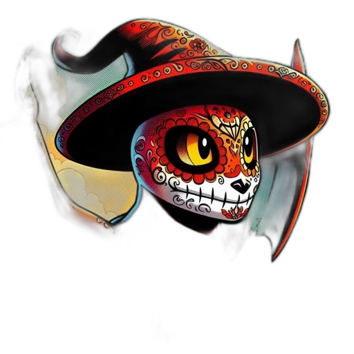 mask, hat, 3d render, concept art transparent PNG cut-out