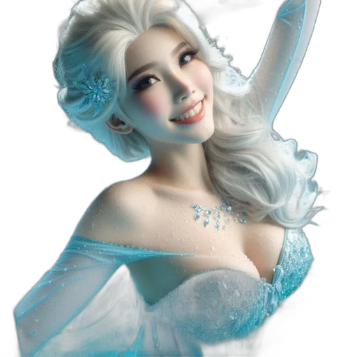 crown, dress, photorealistic, fantasy art transparent PNG cut-out
