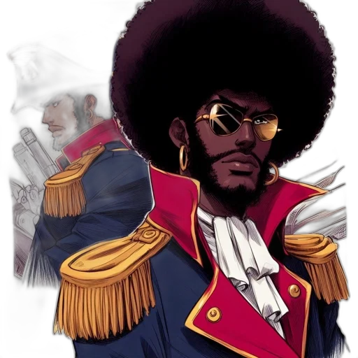 crown, jacket, staff, face transparent PNG cut-out