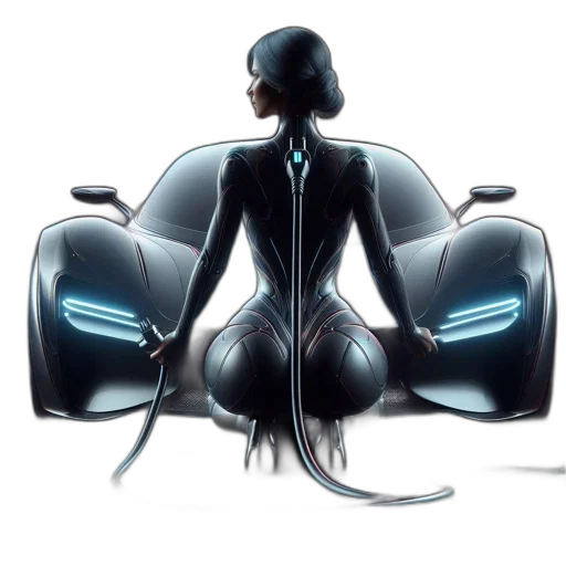 robot, car, concept art, cyberpunk transparent PNG cut-out