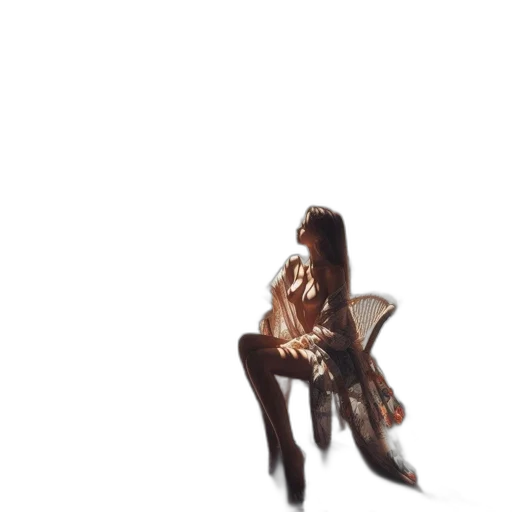 dress, shoes, jacket, hair transparent PNG cut-out
