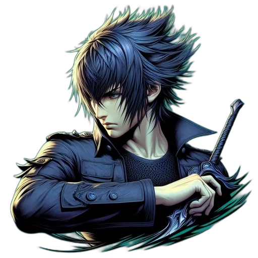 weapon, staff, hair, sword transparent PNG cut-out