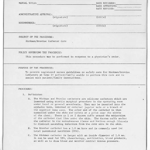 document, titled, hickman, broviac transparent PNG cut-out