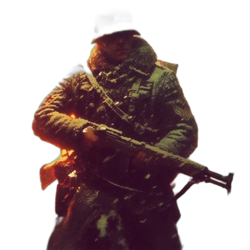weapon, jacket, hat, mask transparent PNG cut-out