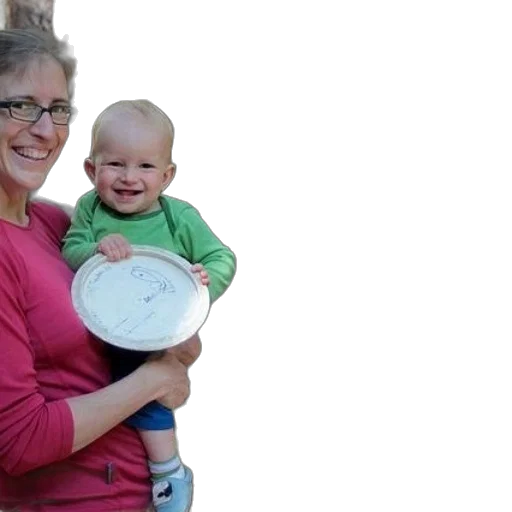 woman, holds, baby, front transparent PNG cut-out