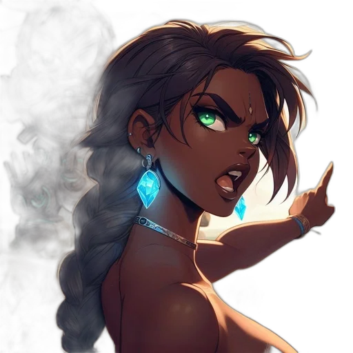 jewelry, face, staff, fantasy art transparent PNG cut-out