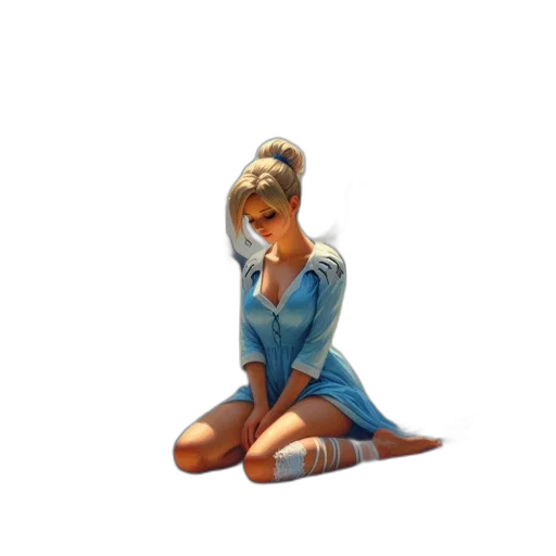 dress, staff, jewelry, face transparent PNG cut-out