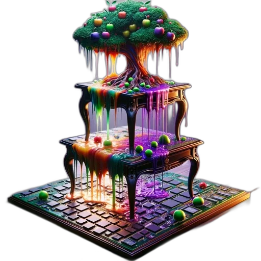 tree, furniture, pixel art, 3d render transparent PNG cut-out