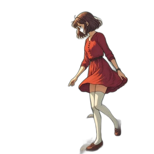 dress, creature, staff, mask transparent PNG cut-out