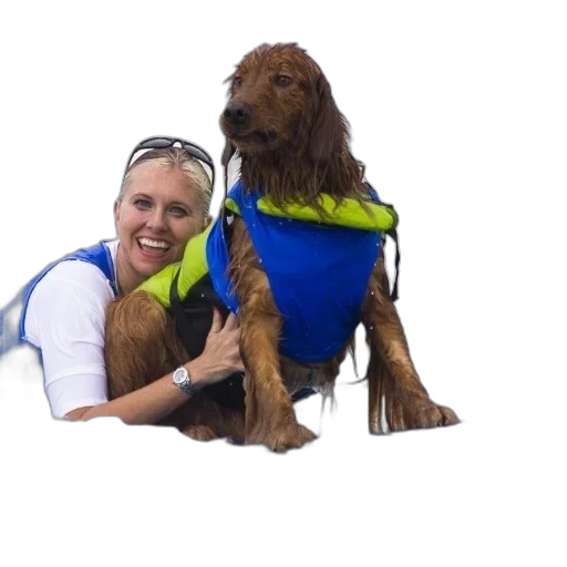 jacket, staff, animal, woman transparent PNG cut-out